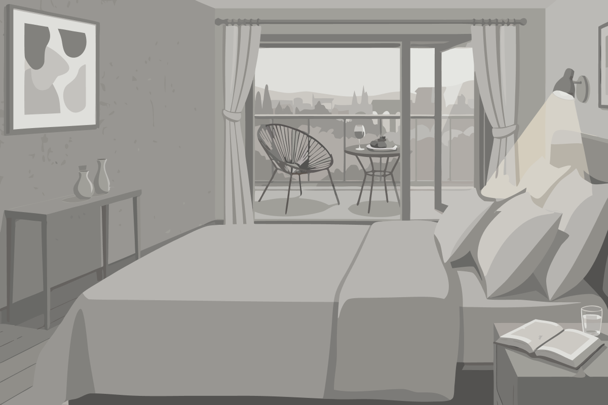 Deluxe Doppelzimmer - Gartenseite